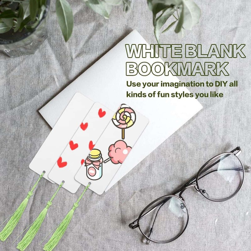 80 Sets Blank Bookmarks 5.5in Long 2in Wide Smoothing Widely