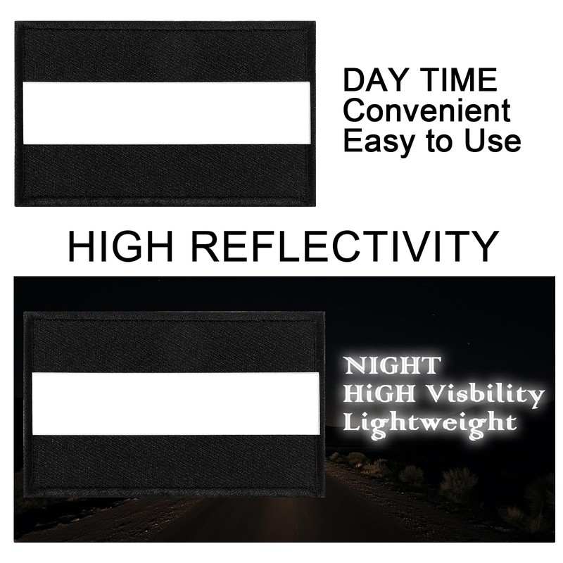 Reflective Safety Patches Reflective Patch Backpack Patches Velcro Luminous Reflective
