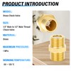 TAILONZ PNEUMATIC 2PCS Brass Check Valve 1/2" Male to 1/2"