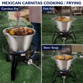 55,000BTU Propane Burner Camping Stove,Gas Stove Burner Cooker for Outdoor Cooking for Turkey Fry,Homebrewing,Crawfish Boil,and More!