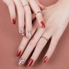 Mallang Nail Brick Red Leopard Real Gel Nail Sticker / 말랑네일 블릭레드호피 리얼 젤네일스티커