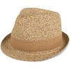 styleBREAKER Trilby 04025002 Unisex Lightweight Paper Hat with Contrasting Trim,