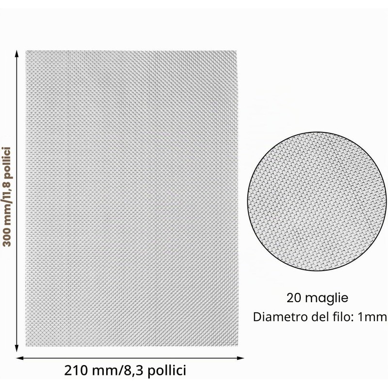 Generic 1 Filtro in Acciaio Inox, Acrilico, Argento