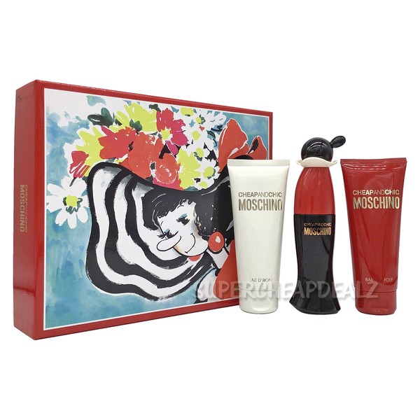 Moschino Cheap And Chic for Women 3pc Gift Set 1.7 oz EDT 3.4 oz Lotion + Shower