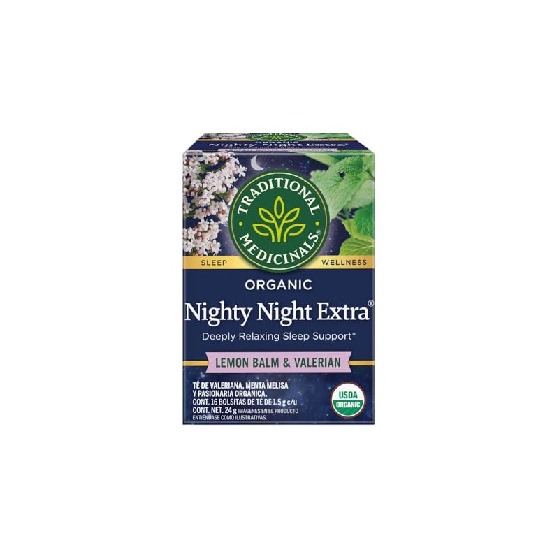 Traditional Medicinals, Té Orgánico Nighty Night Extra Reposo Natural, 1