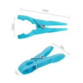 Pack of 48 Clothes Pegs, Sturdy Plastic Clothespins, Colourful Clothes Pegs, Clothes Pegs Without Imprint, Sock Clips, Clips for Beach Towel