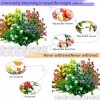 Quanfairy 10pc Artificial Flower Outdoor UV Resistant Fake Plant Wedding