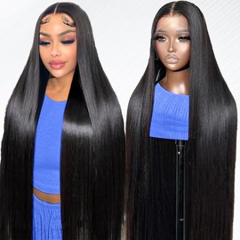 XUBULO XUBULO 30 Inch Lace Front Wigs Human Hair Pre Plucked with Baby Hair 200 Density Real Human Hair Wig Straight 13x4 HD Lace Frontal wigs