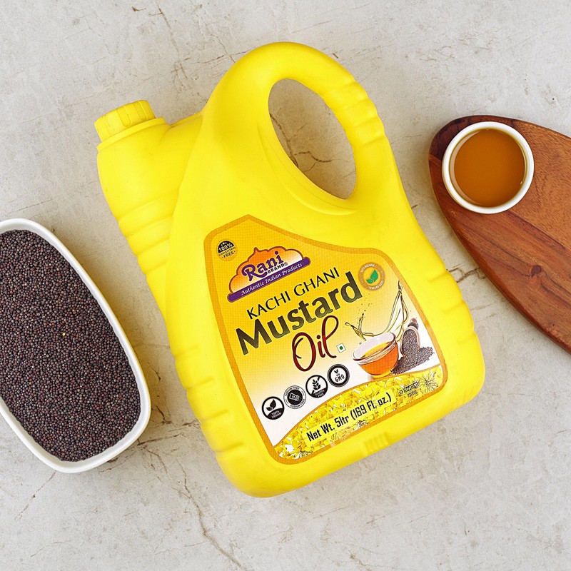 Rani Mustard Oil (Kachi Ghani) 169 Ounce (5 Liter) NON-GMO