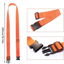 Miecux 4Pcs Luggage Strap, Suitcase Straps for Travel Luggage Belt Strap, TSA Approved (Grass Green and Orange)