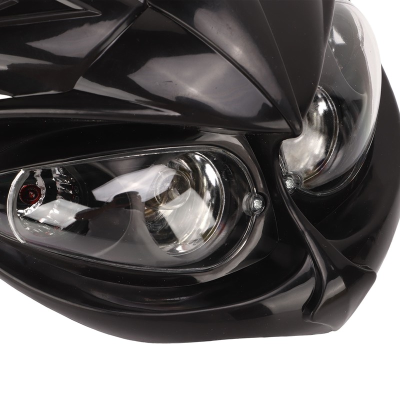 Motorcycle Fairing Head Lamp 12V Dual Headlight High Low Beam