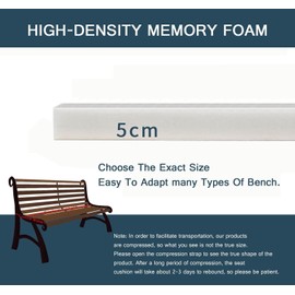 Bench Cushion Outdoor 120cm/150cm/100cm x 40cm, Seat Cushions for Indoor Furniture Non-Slip Washable Bench Cushions Cover, 45D High-Resilience Upholstery Foam Cushion(Beige,150x35cm/59x14in)