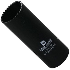 Deep Saws 3" Deep 8-12 TPI FINE Tooth Hole Saw for Steel, Stainless Steel, Aluminum, Wood, Plastic, Fabrication, and Construction (1.25")