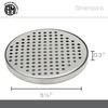 American Metalcraft DT3 Stainless Steel Drip Tray, Round, 5.5"L x