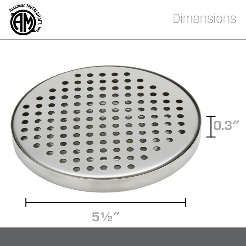 American Metalcraft DT3 Stainless Steel Drip Tray, Round, 5.5"L x