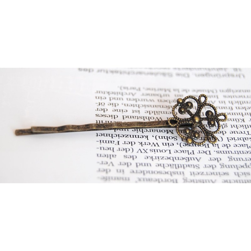 axy Vintage Hair Clip Bronze Colour, Alloy Metal