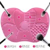 Silikon-Schminkpinsel-Reinigungsmatte (Pink)