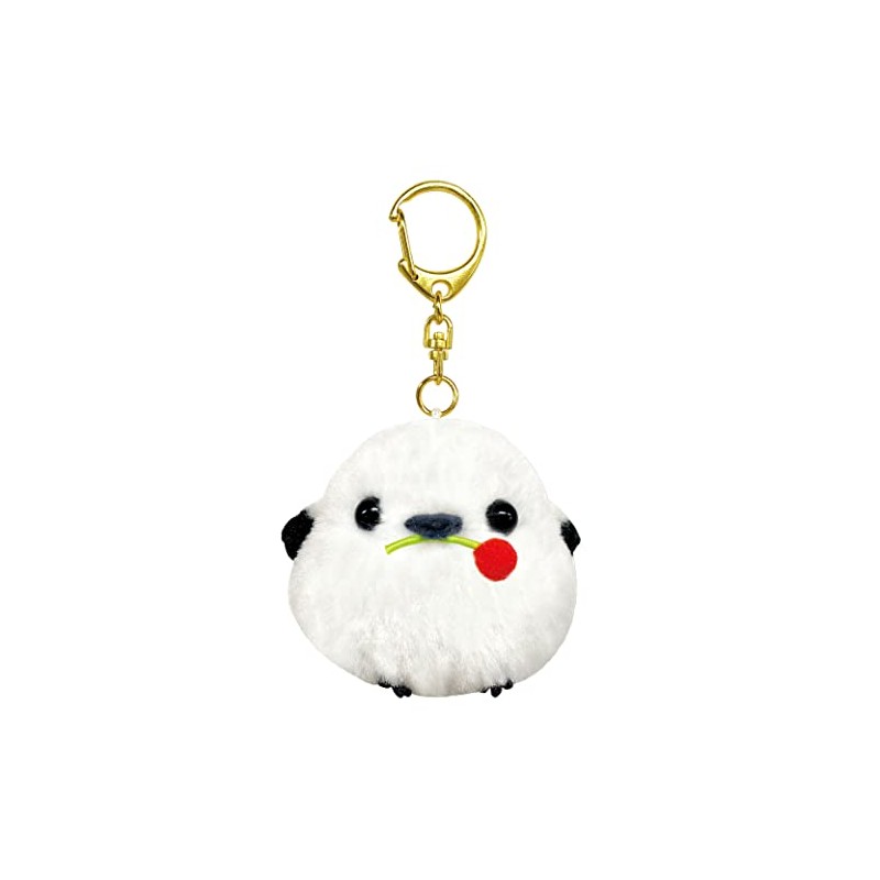 Amuse AMUFUN Fukufuku Shimaenaga Plush Toy Mascot Keychain, Shima-chan Red