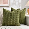 Fancy Homi 2 Packs Boho Moss Green Decorative Throw Pillow