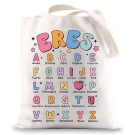MYSOMY Maestra Tote Bag Spanish Teacher Gift Bilingual Teacher Gift Maestra Bilingual Shoulder Bag (eres UK)