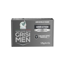 Grisi Men Jabon 2n1 Carbón Activado 125g, color, 125 gram, pack of/paquete de
