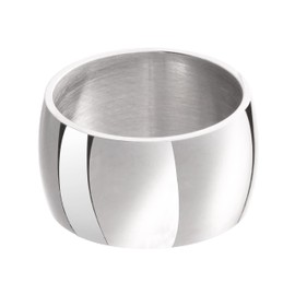 meditoys Stainless Steel Ring for Men and Women Band Ring 8.10 or 12 mm Wide Matte Silver / Brushed or Polished Silver, Stainless Steel