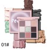 Paleta de Sombras de Ojos 9 Colores, Resistente al Agua