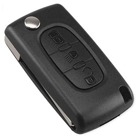 OGGIPRO 3 Button Headlight Key Shell Compatible with CE0536 Flip Key for Peugeot 207 307 308 407 408 3008 5008 Citroen C2 C3 C4 C5 C6 C8 (Headlight, CE0536)