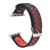 Durable Silicone Watch Strap Replacement Wristband for Watch(Black Red)