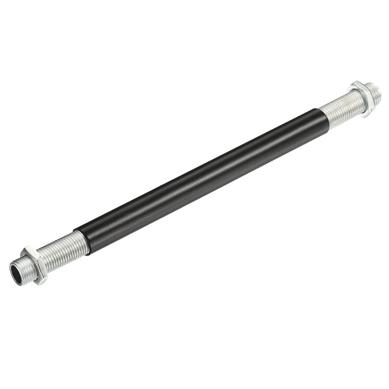 MECCANIXITY 2-Pack Black Iron Electroplated M10 Threaded Extension Rods for