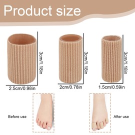 OUDQFCJ 20 Stück Zehenschutz und Fingerschutz, Silikon Zehen Kissen Tube Ärmel, Weiche Gel Mais Pad zur Polsterung der Zehenblende, Hühneraugen, Hornhaut (Gemischte Größe)