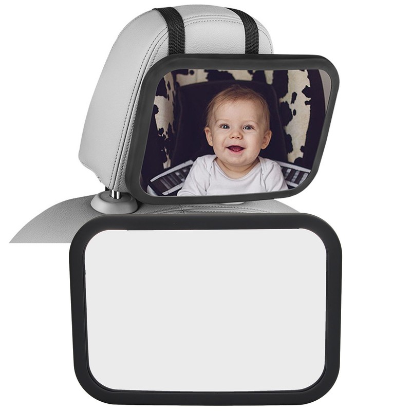 Baby Car Mirror Shatterproof 360 Degrees Adjustable Safe Durable Infant