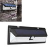 LED Inductive Solar Wall Lamp IP44 Waterproof Black Shell White