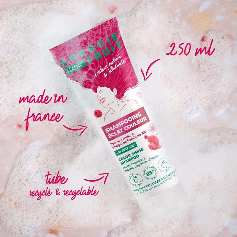 ENERGIE FRUIT | Sulfatfreies Shampoo | Kirschblüte & Bio Himbeeressig