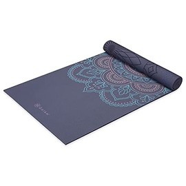 Gaiam - Tapete de yoga de alta calidad, reversible, extra grueso, antideslizante, para ejercicios y ejercicios de fitness, para todo tipo de yoga, pil