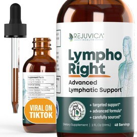 Rejuvica Health LymphoRight- Advanced Lymphatic Support Supplement - Liquid Delivery for Better Absorption - Echinacea, Elderberry, Goldenseal & More!