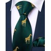 Barry.Wang Hunter Green Ties for Boys 47.2" Necktie Kids and