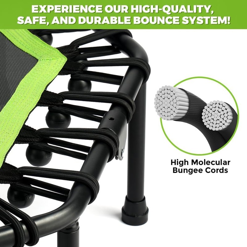 ONETWOFIT Foldable Rebounder Trampoline for Adults, 40/42/45” Mini Fitness Trampoline