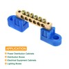 sourcing map Terminals Earth Rail Screw Block Barrier Brass 6