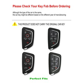 YONUFI for Corvette C8 Key Fob Cover Smart Key Case Holder protector 2020 2021 2022 (JC8-Gray)