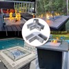 Fire Pit Glass Clamp,8Pcs DIY Flame Guard Corner Hardware, Tempered
