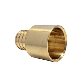 Libra Supply 3/4 inch Pex to 1 inch Copper(3/4'' to 1'', 3/4-inch to 1-inch), Pipe Brass Adapter, Barb to Sweat, (Click in for more size options), Commercial Grade Plumbing Supply