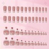 48 Pieces French False Nails for Sticking and Toenails Kit