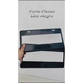 Par Porta Placas Negro Matricula Auto Tipo Europeo Universal