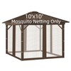 Hiviva Replacement Gazebo Mosquito Netting 10' x 10',Universal Netting for