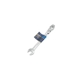 AGS Ratcheting Flare Nut Brake Line Wrench, Metric, Open Flex, 17mm - For Brake, Fuel, Tranmission Lines, & Cables