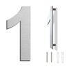 Brushed Modern House Number -6 Inch 152mm Height, Made of