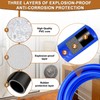 10FT Rubber Washing Machine Hoses Burst Proof 2 Pack For