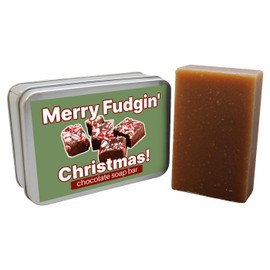 Gears Out Merry Fudgin Christmas Chocolate Soap Gift for Teen Boys Christmas Stocking Stuffers Men Unisex White Elephant Ideas Girls Holiday Spa Basket Chocolate Lovers