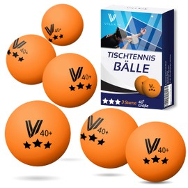 Villkin Table Tennis Balls - Pack of 24 Ping Pong Balls - Durable Table Tennis Ball 40 mm - Table Tennis Balls for Leisure & Competition Table Tennis Balls (Orange, 24 Pieces)